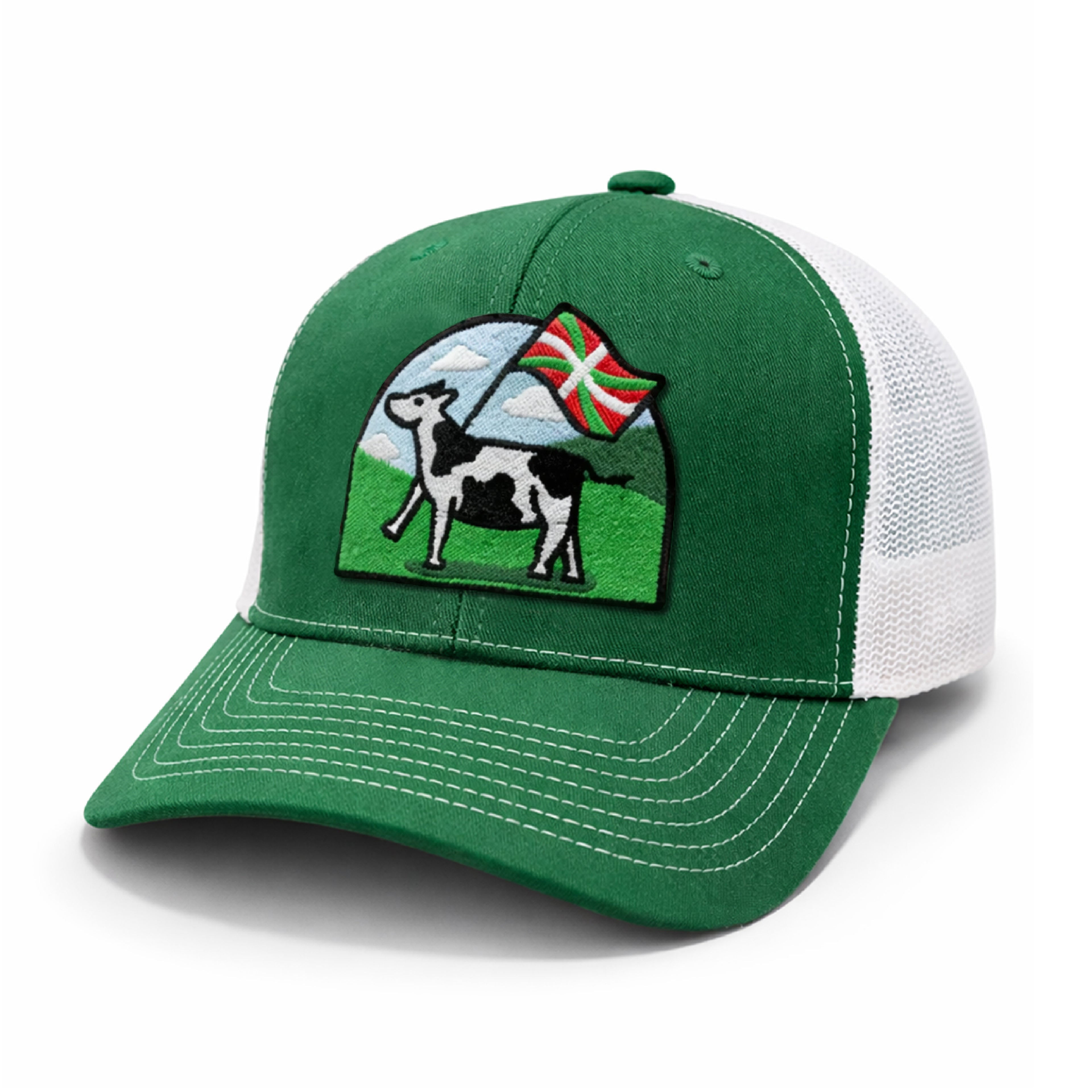 Basque Cow Mesh Trucker Hat