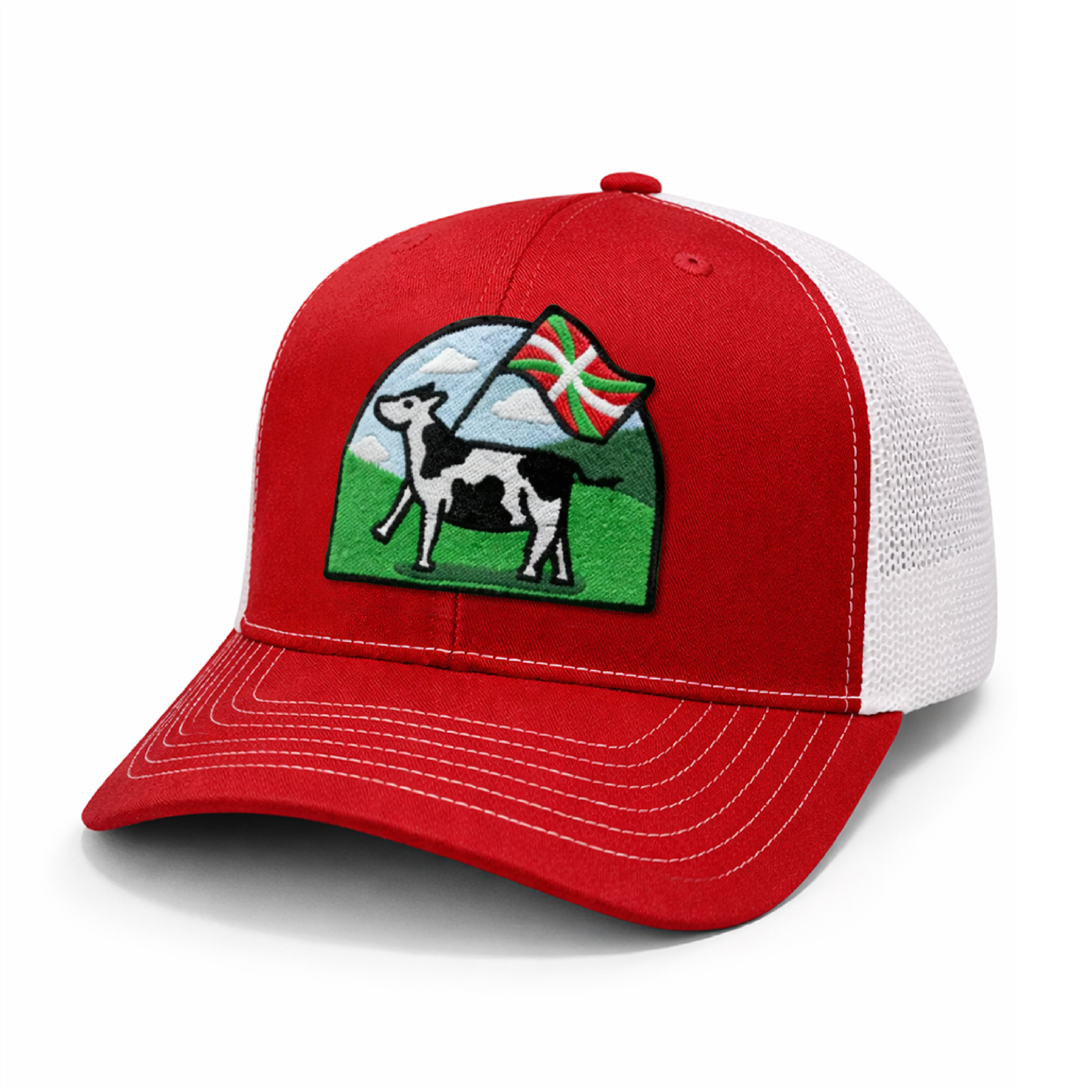 Basque Cow Mesh Trucker Hat